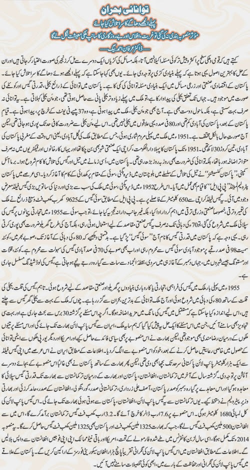 Essay on dilemma of water and energy crisis in pakistan
